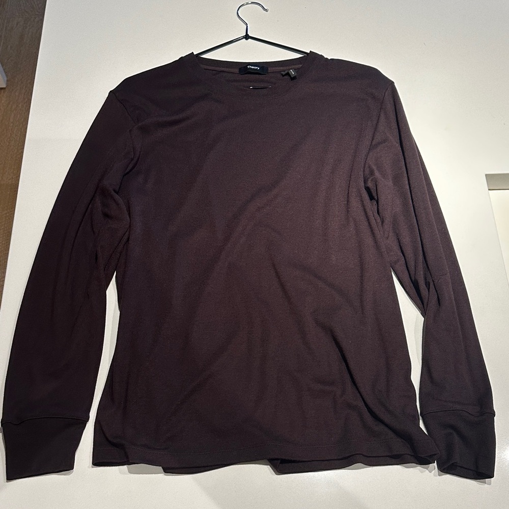 Theory Dark Brown Long Sleeve Shirt